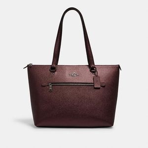NWT Coach Gallery Tote, Metallic Crimson